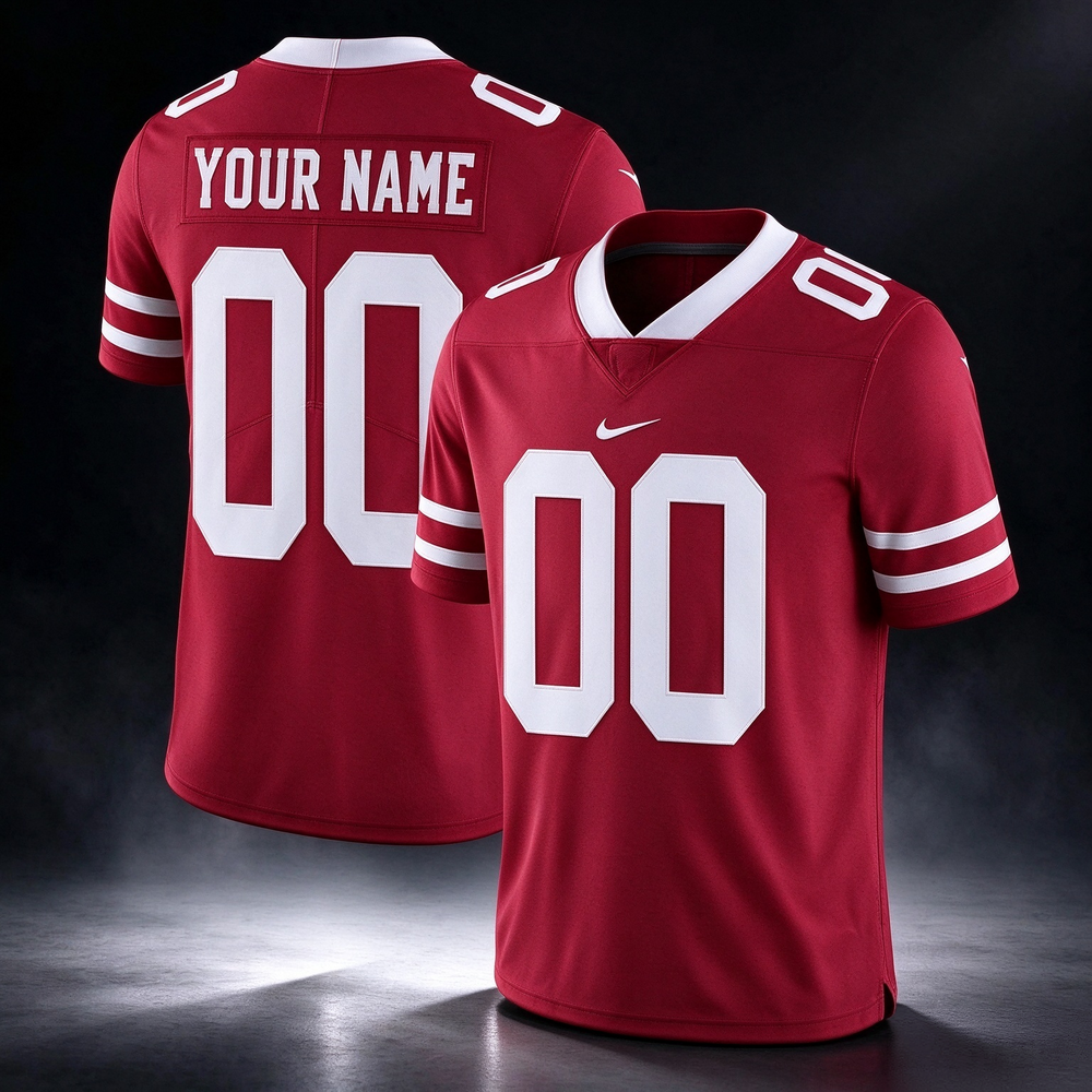 Custom SF.49ers Home Red Vapor Untouchable Limited Football Jersey Marou