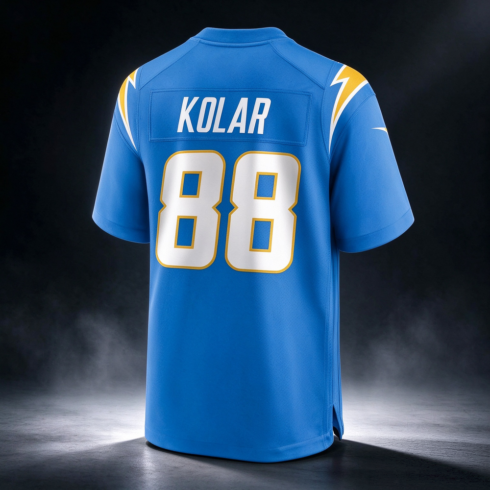 LA.Chargers #88 Charlie Kolar Powder Blue Team Game Football Jersey Marou
