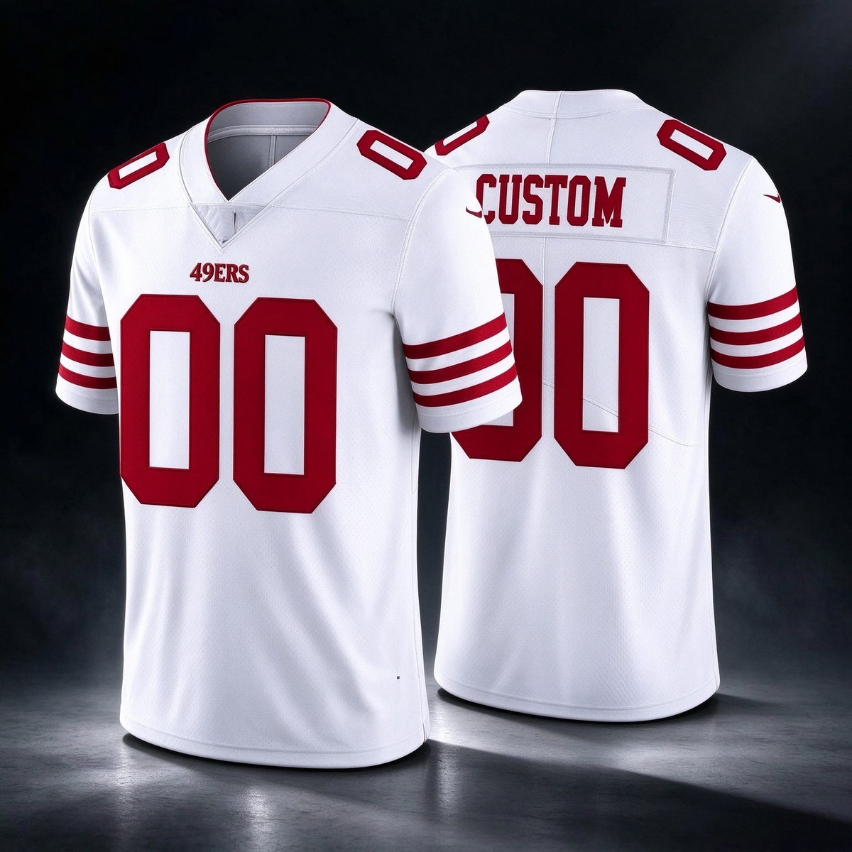 Custom SF.49ers 2022 New White Vapor Untouchable Stitched Football Jersey Marou