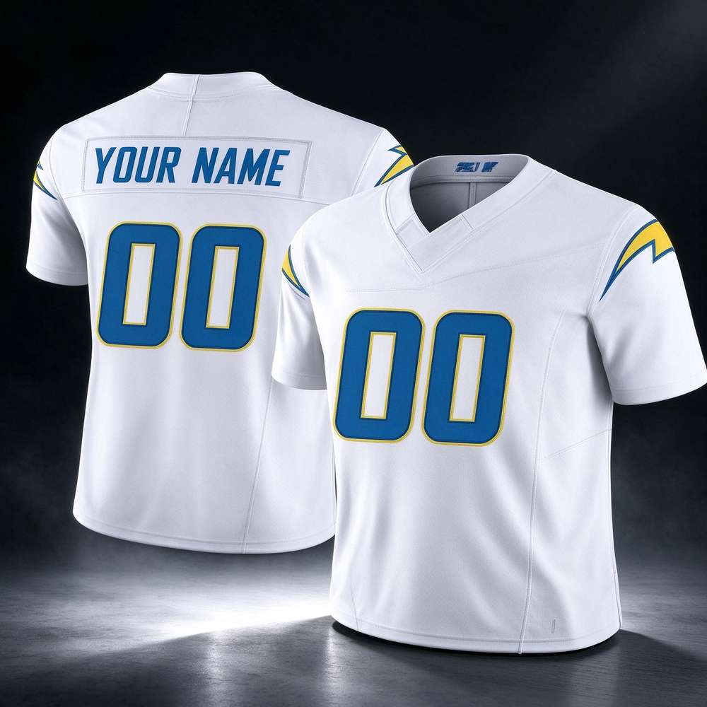 Custom LA.Chargers Limited White F.U.S.E. Vapor Football Jersey Marou