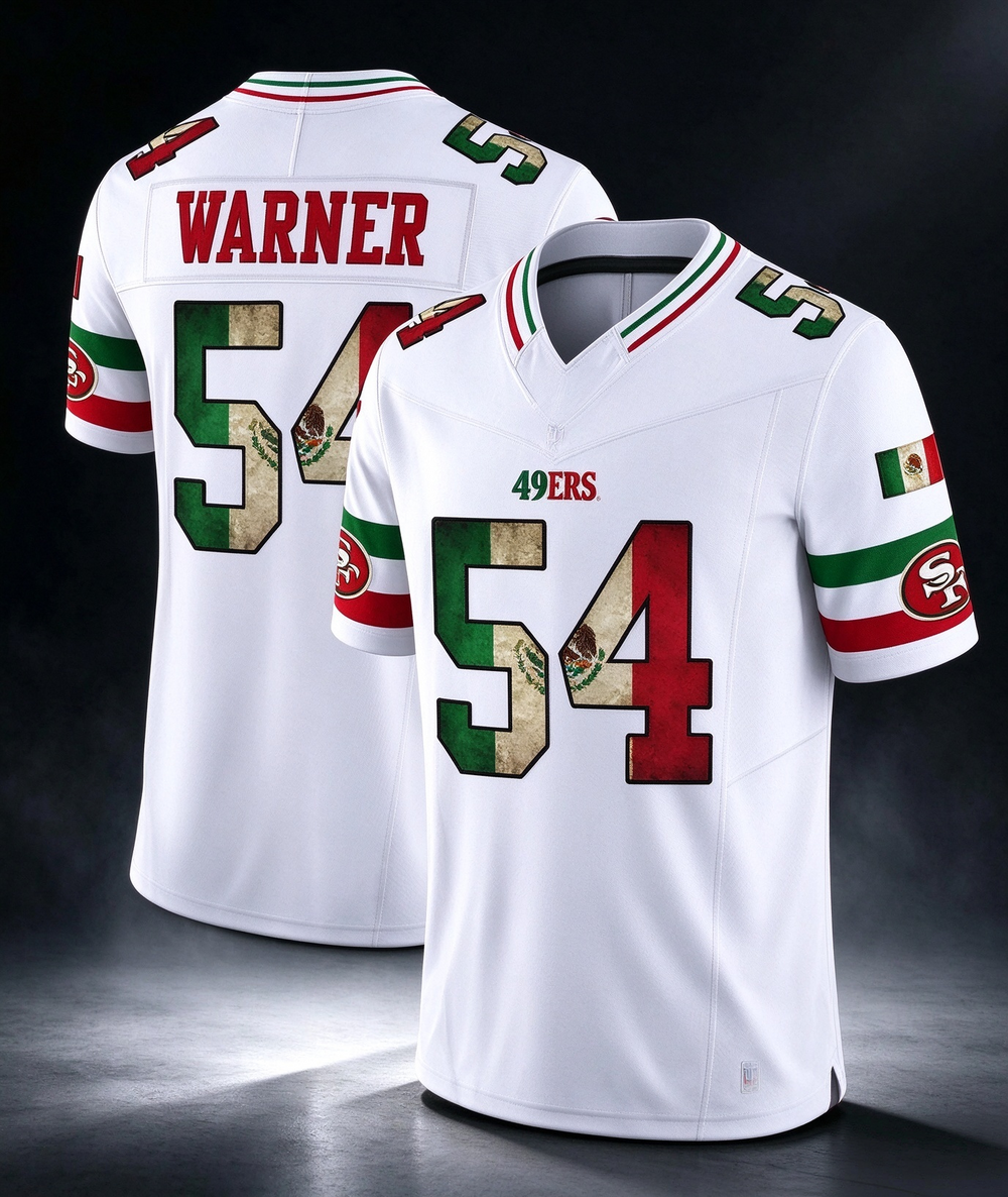 SF.49ers #54 Fred Warner Mexico Vapor Limited F.U.S.E. Football Stitched Jersey