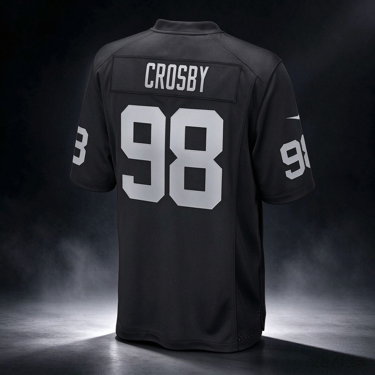 L.Raiders #98 Maxx Crosby Black Game Player Jersey Stitched American Football Jerseys
