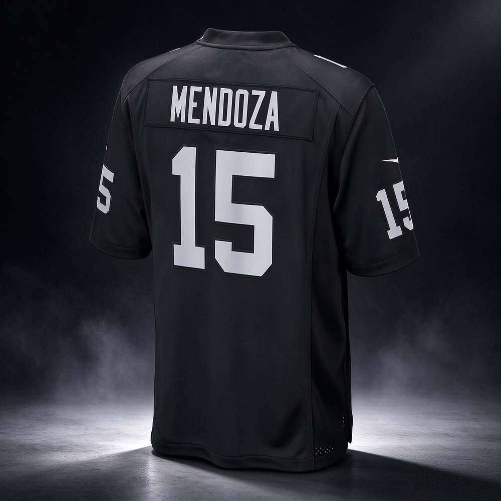 Fernando Mendoza LV.Raiders #15 Black 2026 Draft Stitched Football Jersey