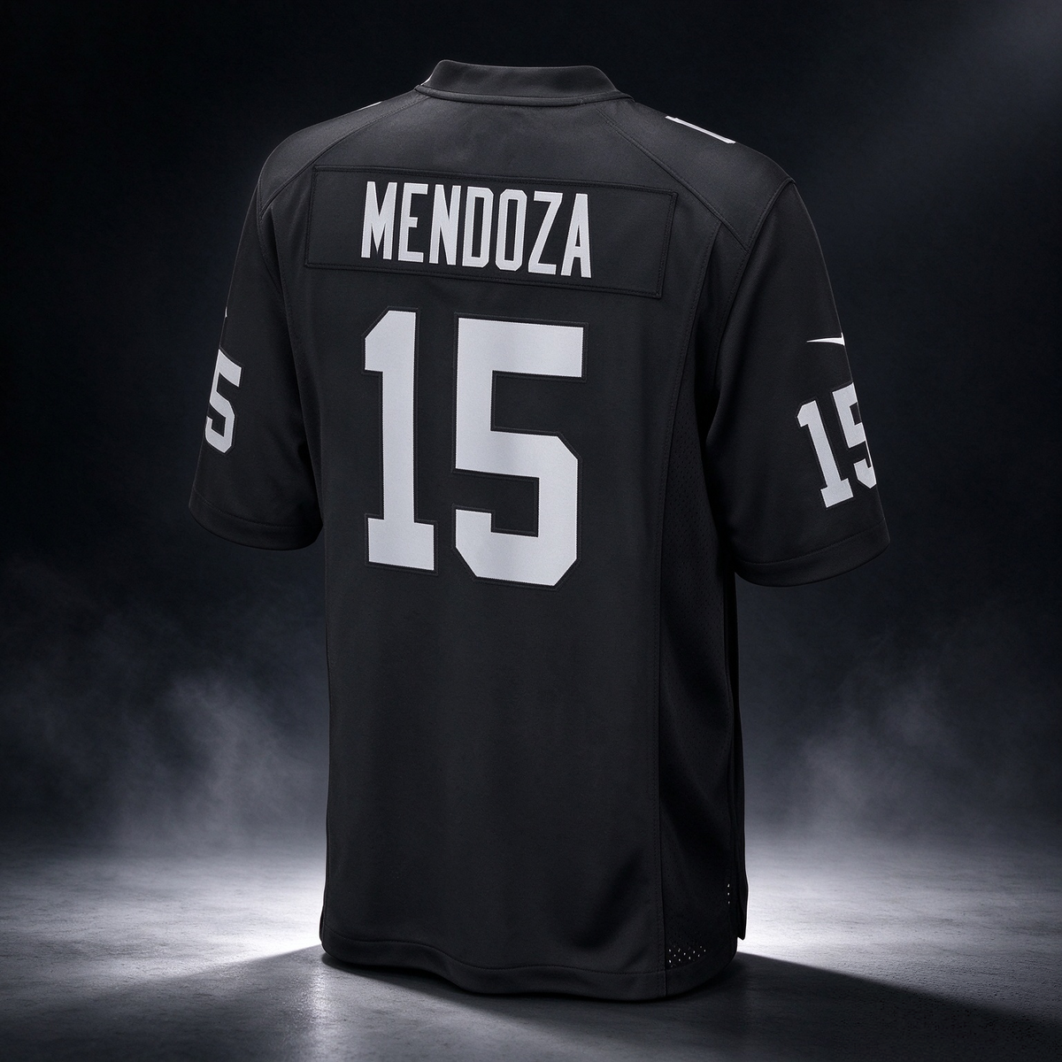 Fernando Mendoza LV.Raiders #15 Black 2026 Draft Stitched Football Jersey
