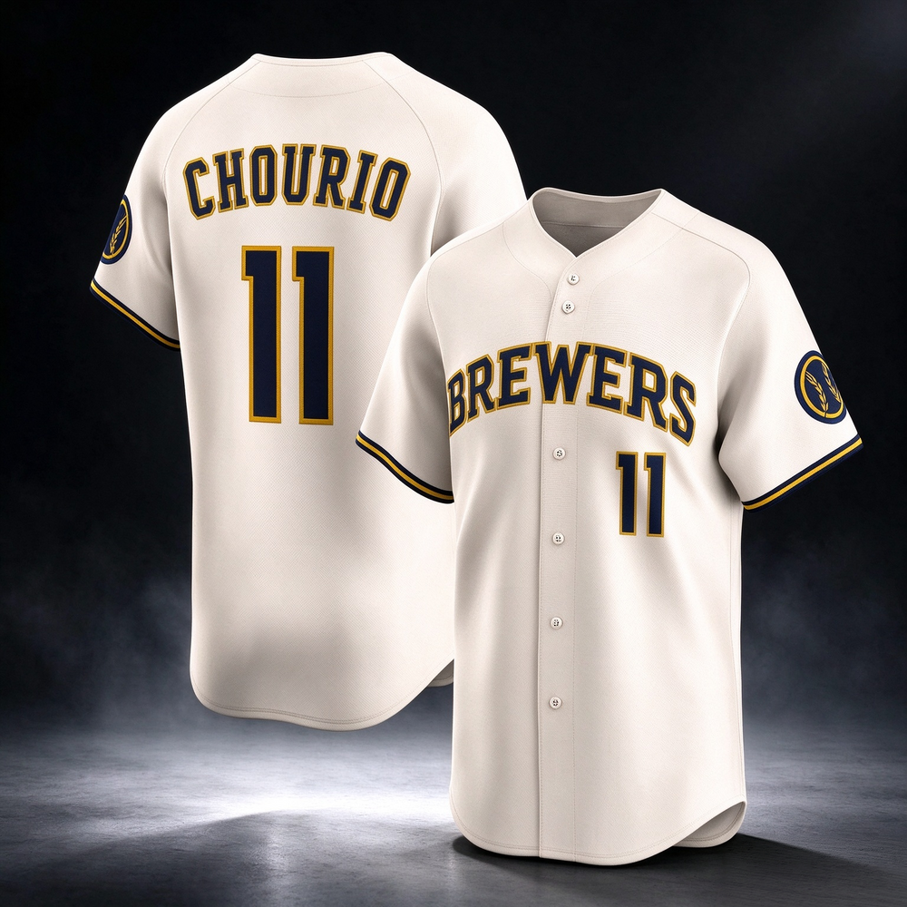 Milwaukee Brewers #11 Jackson Chourio Cream Home Limited Baseball Jersey