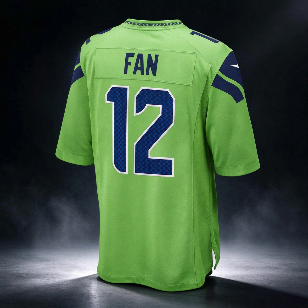 S.Seahawks #12s Game Jersey - Neon Green