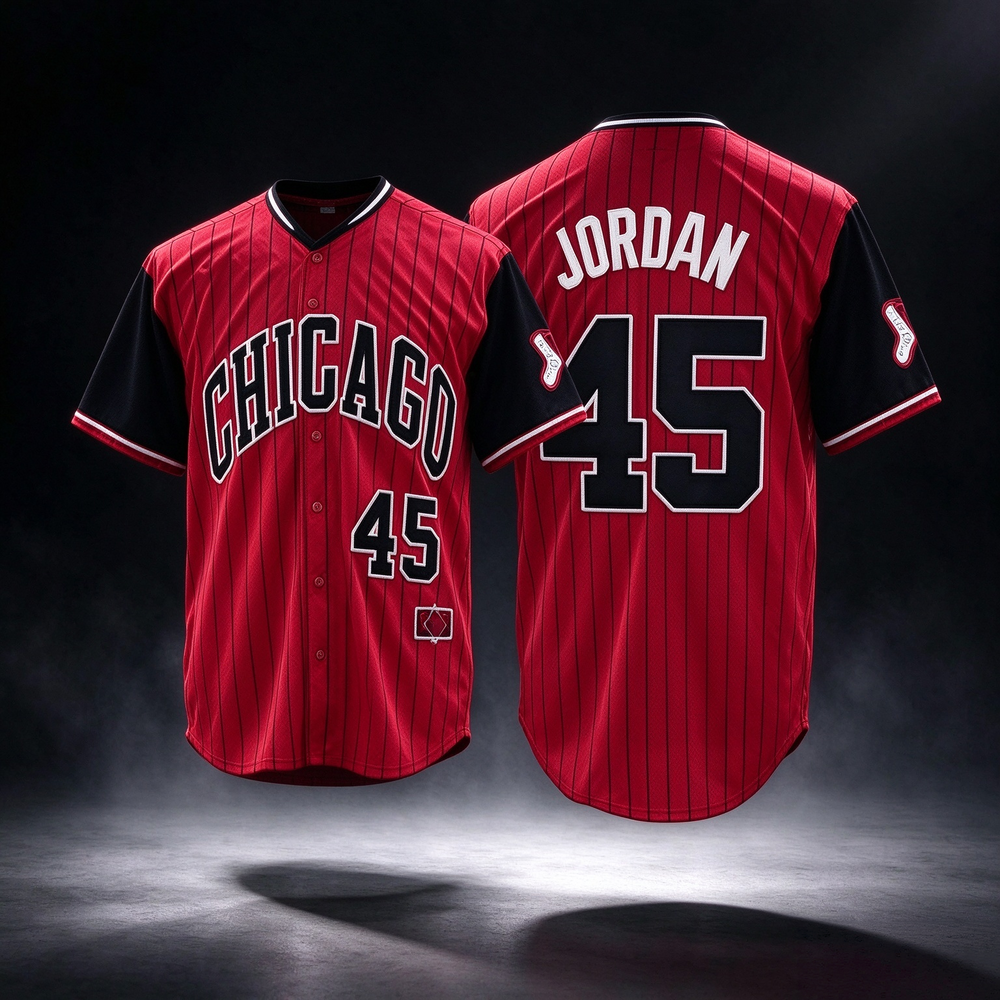 Chicago White Sox #45 Michael Jordan Red Black 2025 City Connect Limited Stitched Baseball Jersey
