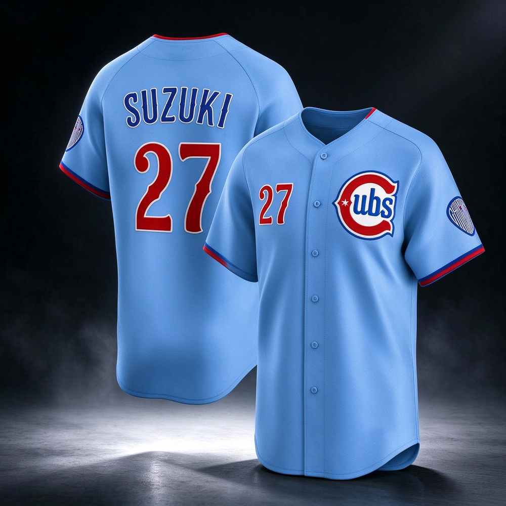 Chicago Cubs #27 Seiya Suzuki Blue 2024-25 2nd Alternate Limited Stitched Baseball Jersey