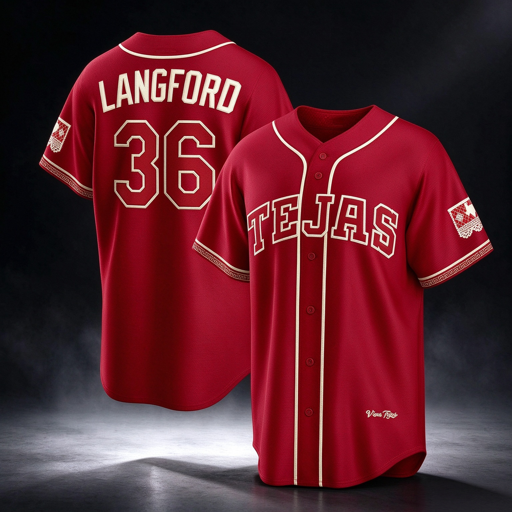 Texas Rangers #36 Wyatt Langford Red 2026 City Connect Stadium Baseball Jersey