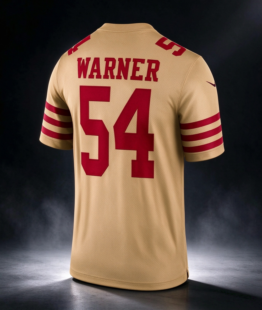 SF.49ers #54 Fred Warner Gold Game Football Jersey