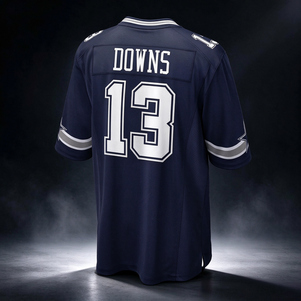 Caleb Downs Cowboys #13 Navy 2026 Draft Game Stitched Football Jersey