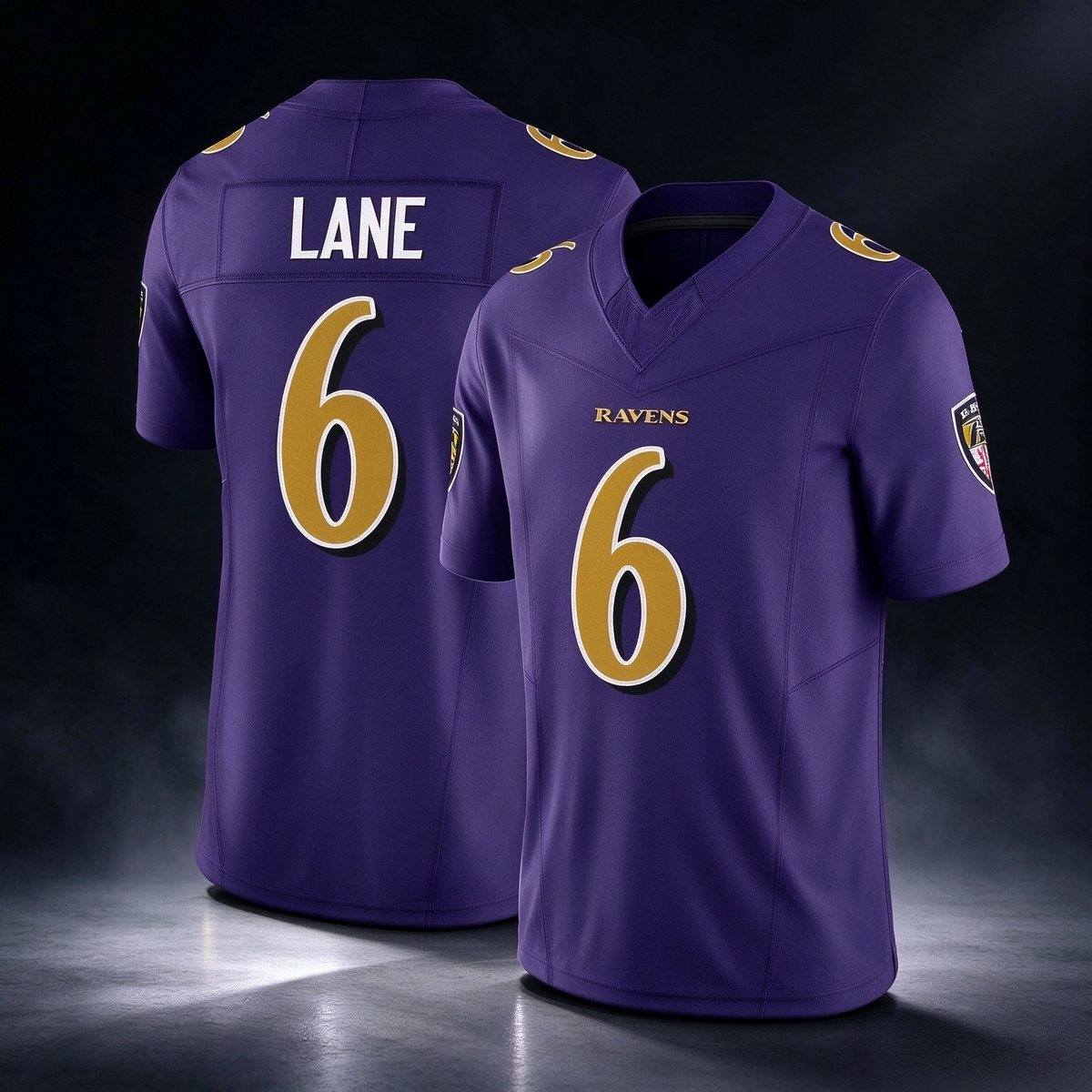 B.Ravens #6 Ja'Kobi Lane Purple Vapor F.U.S.E. Limited Stitched American Football Jerseys
