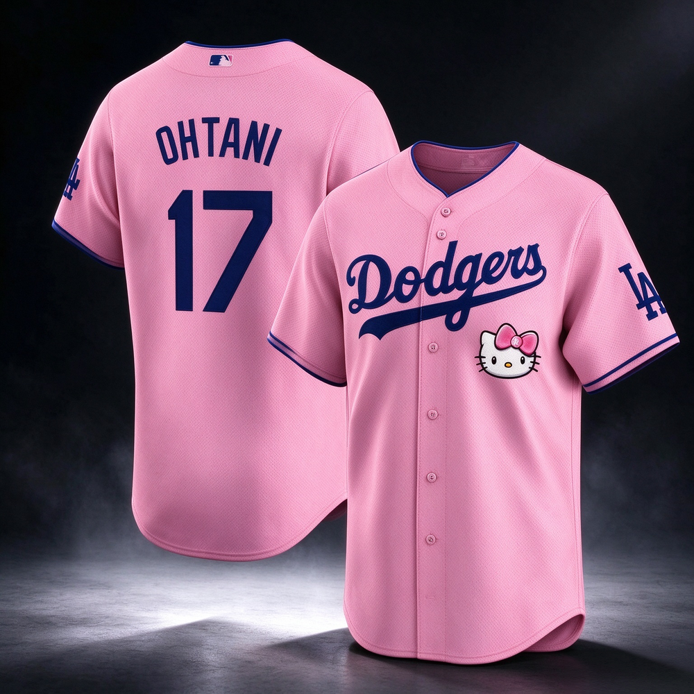 Los Angeles Dodgers #17 Shohei Ohtani Pink 2025 Hello Kitty Vapor Limited Stitched Baseball Jersey