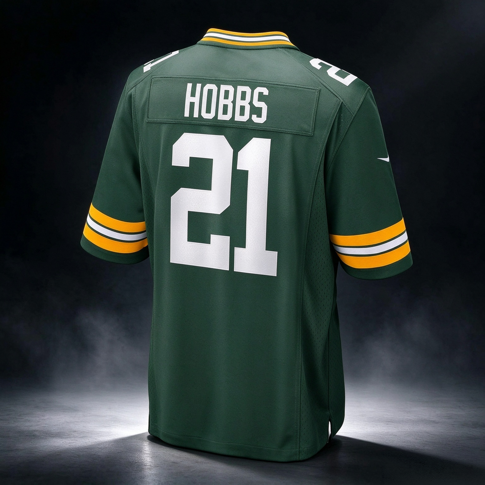 GB.Packers #21 Nate Hobbs Green Team Game Stitched Football American Jersey