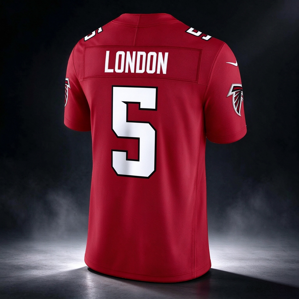 A.Falcons #5 Drake London Red Vapor F.U.S.E. Sewn Down Limited Stitched Football American Jersey