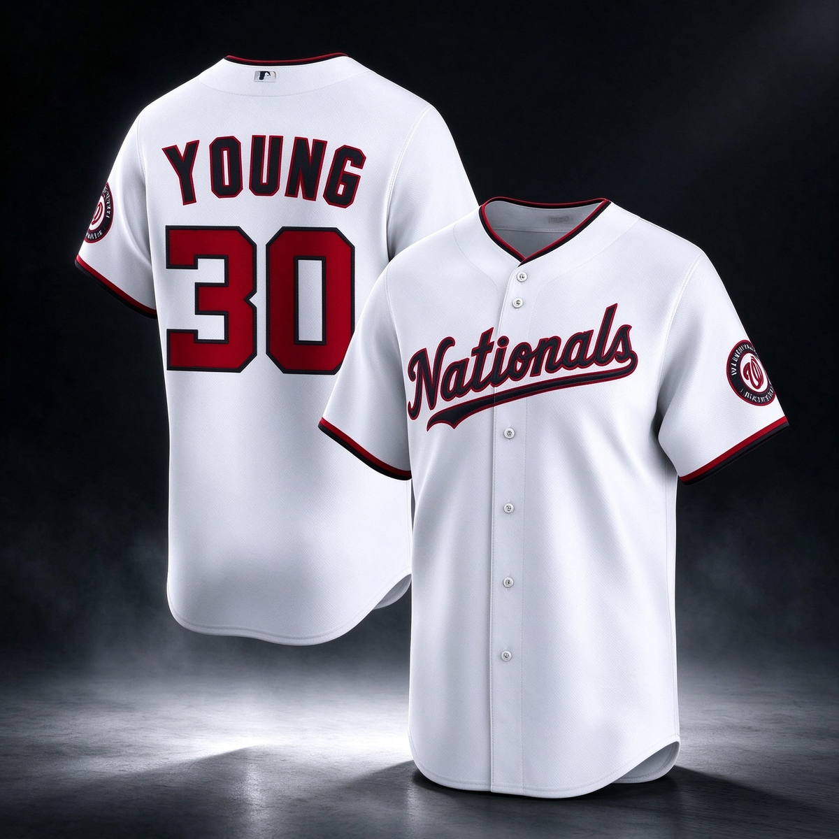 Washington Nationals #30 Jacob Young White 2025 Home Limited Stitched Baseball Jersey