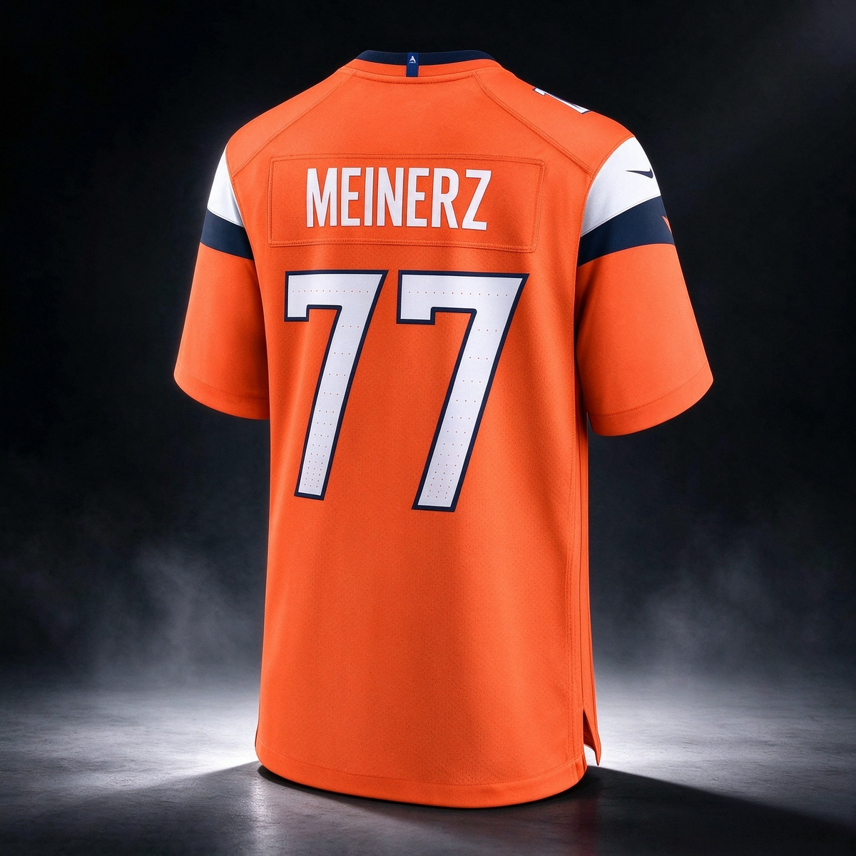 D.Broncos #77 Quinn Meinerz Orange Team Game Stitched Football American Jersey