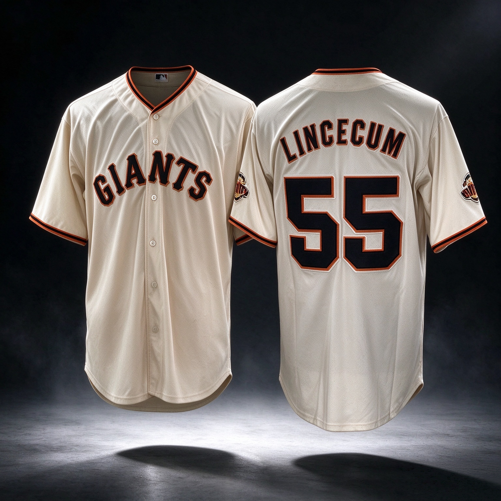 San Francisco Giants #55 Tim Lincecum Cream 2024 Home Limited Stitched Baseball Jersey