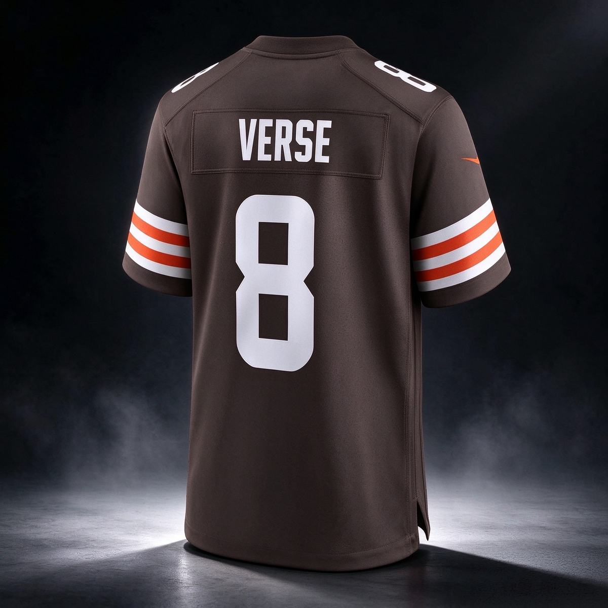 C.Browns #8 Jared Verse Brown Team Game Football Jersey MAROU