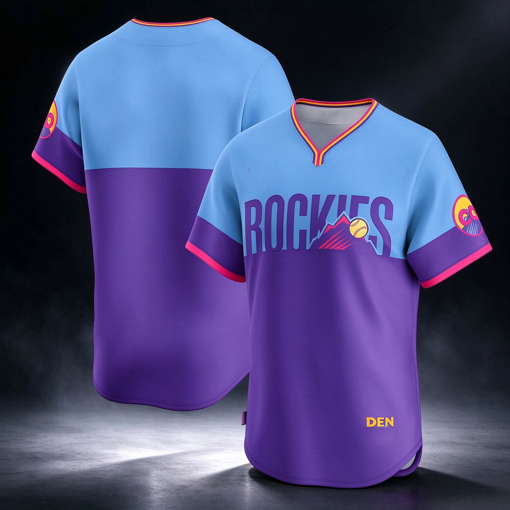 Colorado Rockies Purple-Light Blue 2025 City Connect Limited Baseball Jersey