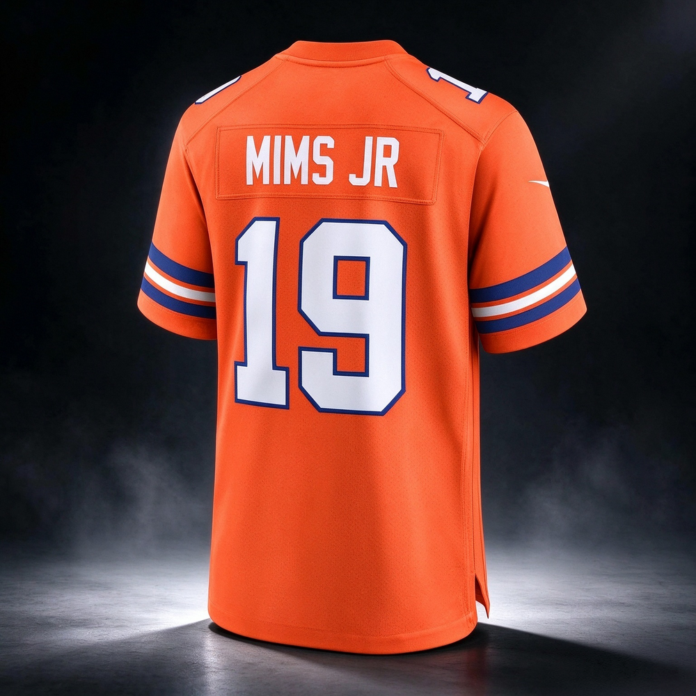 D.Broncos #19 Marvin Mims Jr Orange Mile High Collection 1977 Throwback Player Game Stitched Football American Jersey