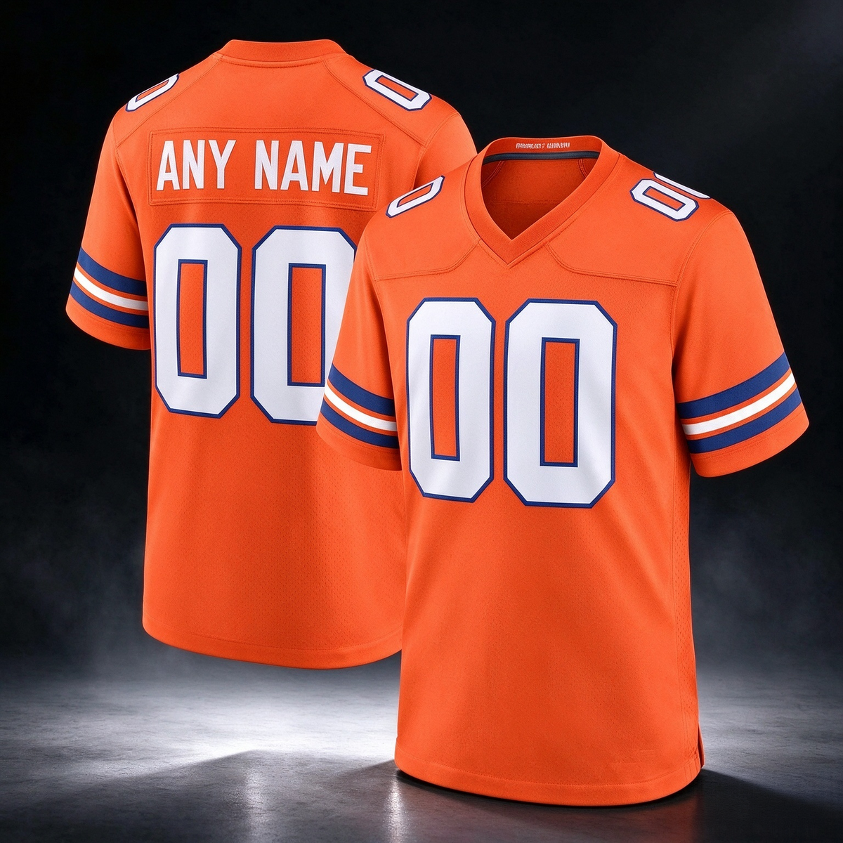 Custom D.Broncos Orange Mile High Collection 1977 Throwback Game Stitched Football American Jersey