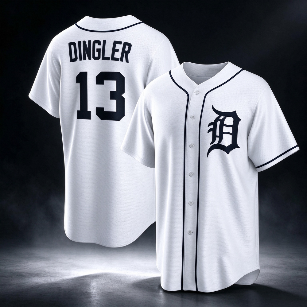 Detroit Tigers #13 Dillon Dingler White Home Replica Baseball Jersey