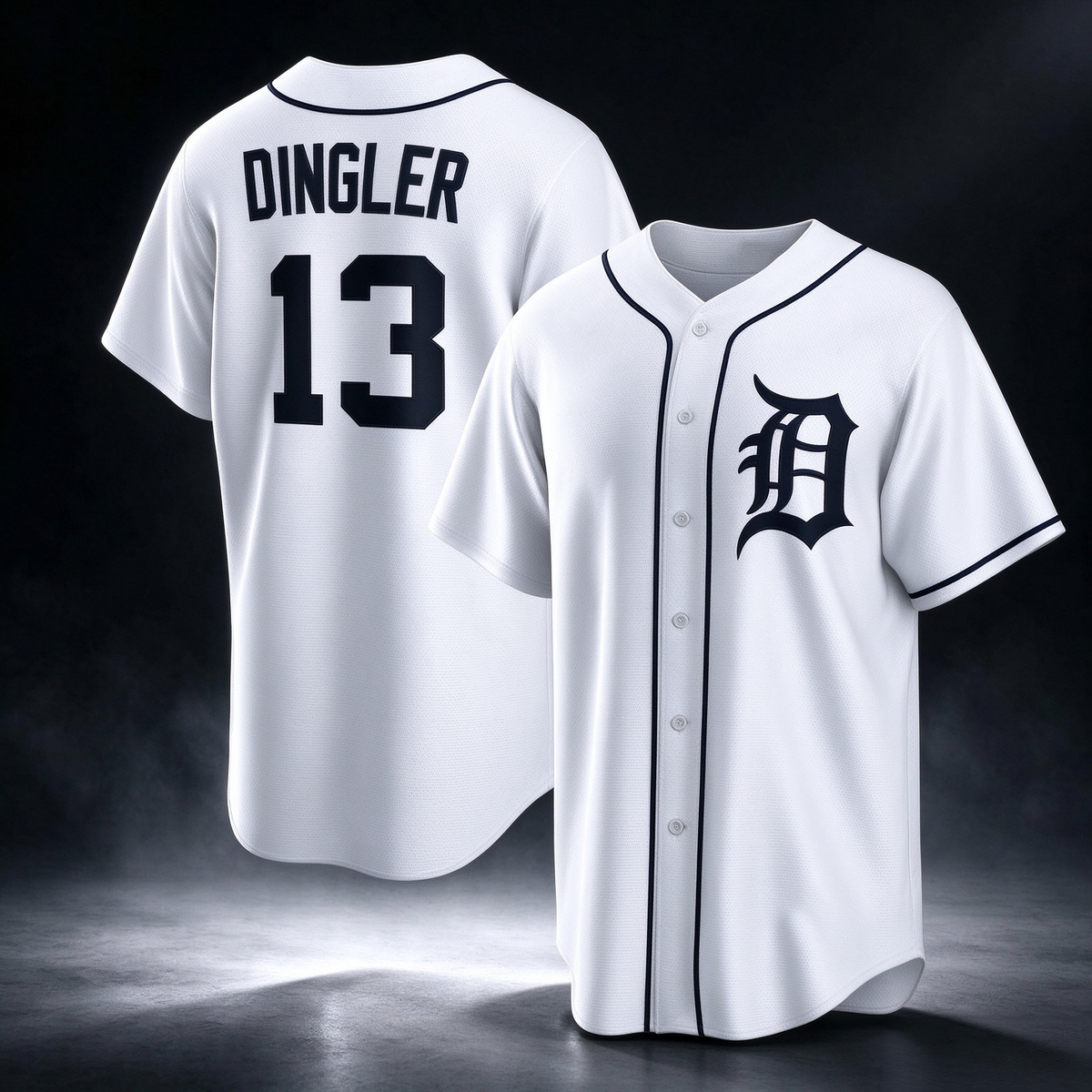 Detroit Tigers #13 Dillon Dingler White Home Replica Baseball Jersey