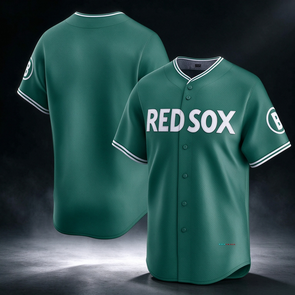 Boston Red Sox Blank Green 2025 City Connect Limited Stitched Baseball Jersey