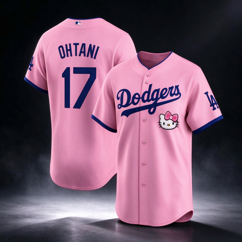 Los Angeles Dodgers #17 Shohei Ohtani Pink 2025 Hello Kitty Vapor Limited Stitched Baseball Jersey