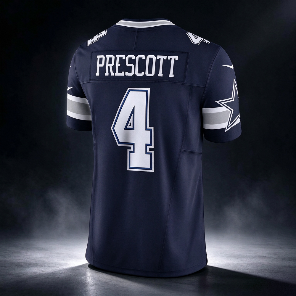 D.Cowboys #4 Dak Prescott Navy Vapor F.U.S.E. Limited Stitched Football American Jersey