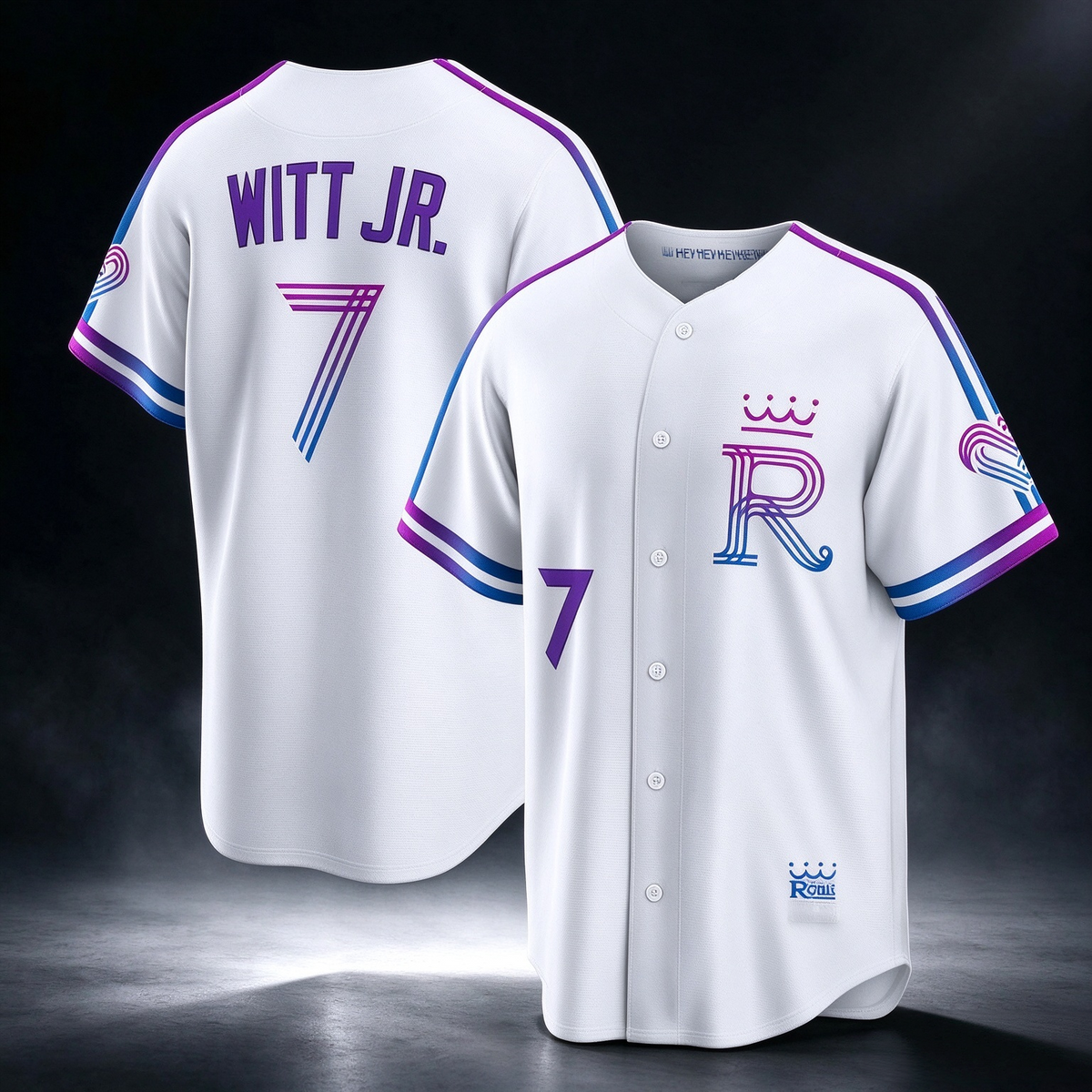 Kansas City Royals #7 Bobby Witt Jr. White 2026 City Connect Stadium Baseball Jersey