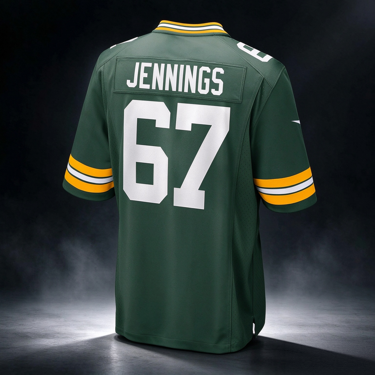GB.Packers #67 Donovan Jennings Green Team Game Stitched Football American Jersey